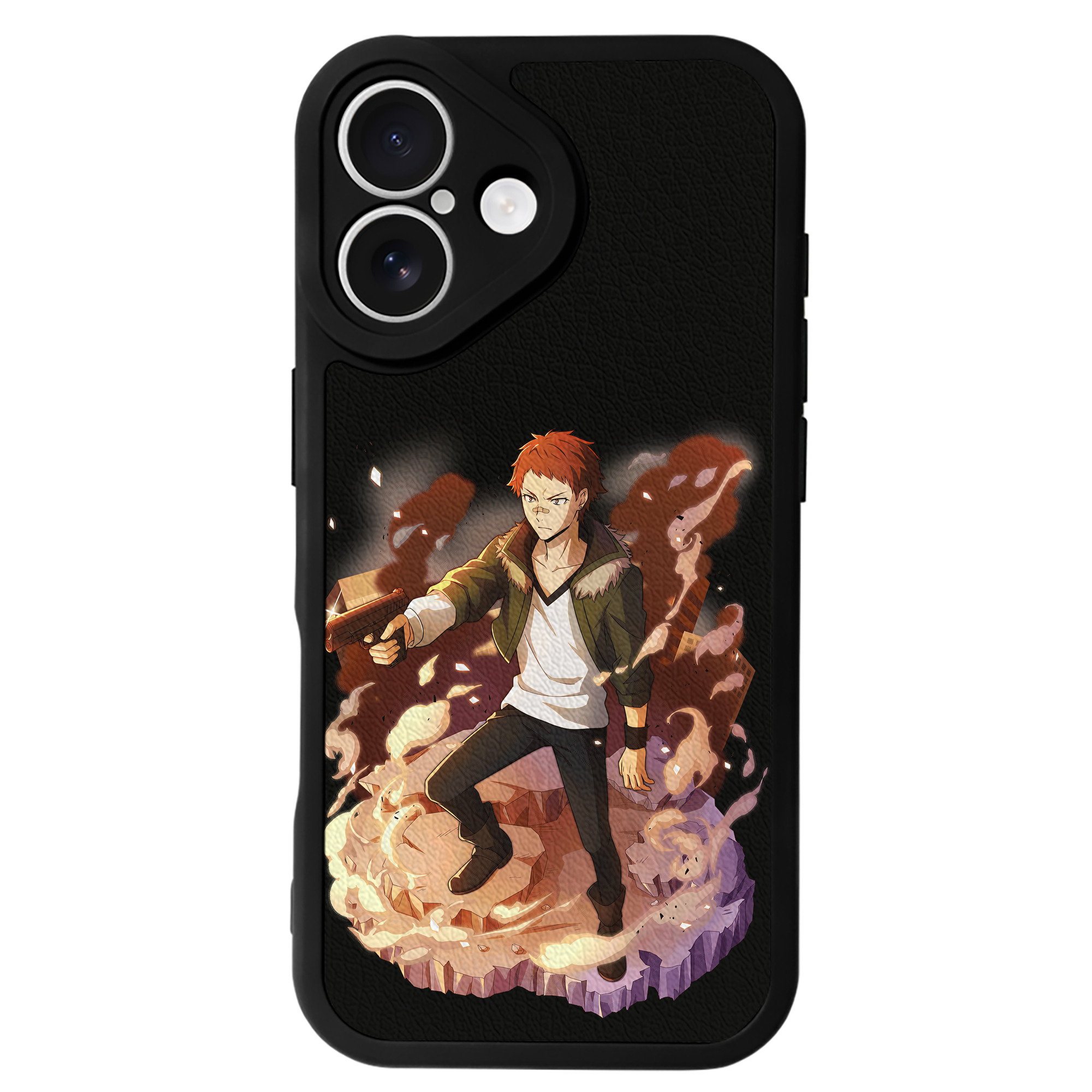 （画像用） 文豪ストレイドッグス Bungo Stray Dogs 【iPhone 16シリーズ対応】シリコンスマホケース（レザー調） 材質：シリコン